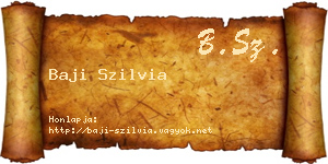 Baji Szilvia névjegykártya